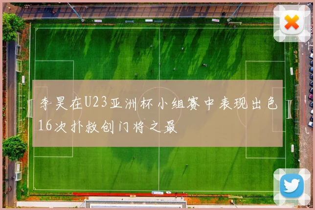 李昊在U23亚洲杯小组赛中表现出色16次扑救创门将之最
